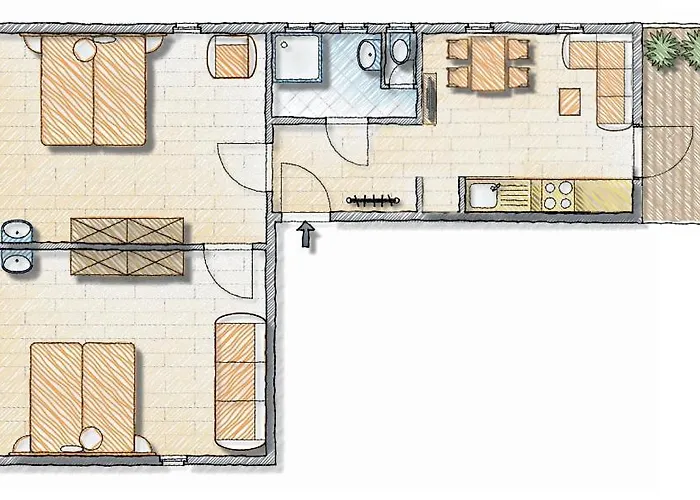 公寓 Nordstrand Whg 4 巴尔特鲁姆